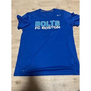 FC Boston Bolts Nike Dri Fit Soccer Jersey T Shirt Men's Medium Blue‎